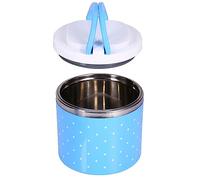 Boîte à Déjeuner Thermique Isolée, Récipient pour Aliments Chauds Durables pour le Travail et L'école avec Doubles Poignées, Intérieur en Acier Inoxydable, 1 Couche