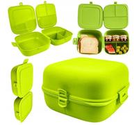 Boîte à déjeuner - VILDE - Compacte - Hermétique - 2x 700 ml - Vert