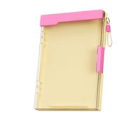 Boîte à documents multifonction en ABS avec porte-bloc 2 compartiments pour l'école et les voyages Transparent Répertoire de documents