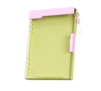 Boîte à documents multifonction en ABS avec porte-bloc 2 compartiments pour l'école et les voyages Transparent Répertoire de documents