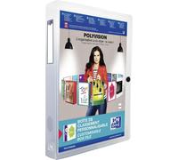 Boîte à documents polyvision A4 PP 40mm incolore paquet de 8 pièces