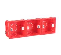 Boîte à Douilles Encastrée 86, Lot de 4 en Plastique Rouge