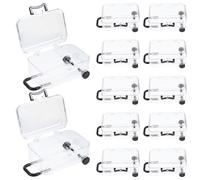 Boîte à Dragées en PS 12 Pièces Mini Valise Transparente Noire | Style Valise, Portable et Réutilisable, pour Chocolats et Petits Ornements