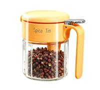 Boîte à épices - 400 ml - Boîte de rangement multifonction - Bouteille à épices en verre avec couvercle - Pour sucre, sel, poivre, , préparation et service des repas, restaurant, camion de