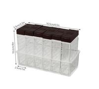 Boîte à épices avec couvercle, salière et poivrière, pot à épices, bouteille de stockage de condiments, récipient d'assaisonnement, fournitures de cuisine pour Barbecue 6 pièces