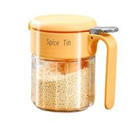 Boîte à épices facile d'accès et résistante à l'humidité - Récipient à épices avec couvercle en verre, pour sucre, sel, poivre, , préparation et service des repas, restaurant, camion de