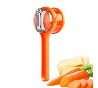 Boîte à éplucher les pommes de terre à lame en acier inoxydable à double tranchant - Ustensiles de cuisine intégrés Poignée pour fruits et légumes Support de passoire manuel Coupe-râpe | Éplucheur mul