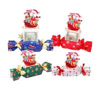 Boîte À Farces De Noël Porte-Cartes Pliant Forme Avec Tiroir | 4 Pièces Boîte À Argent Pour Noël Avec Tirette Pour Adultes Anniversaire Fête Vacances Nouvel An