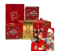 Boîte à Farces pour Noël Motif Père Noël Farce Pliante Rebondissante | Boîte Tirette pour Argent Pour et Adultes, Fête, Cartes, Lettres à Révéler, Idée Cadeau