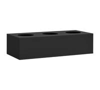Boîte à fleurs de bureau Anthracite 90x40x23 cm Acier