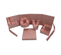 Boîte à fleurs vide - Boîte à chocolats avec lettre - remplissage pour roses de saint - coffret cadeau de luxe pour proposition d'anniversaire de confession