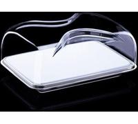 Boîte à fromage Famanu avec couvercle - Rectangulaire, en porcelaine et en verre