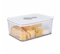 Boîte à fromage hermétique - MHY® - 1650 ml - Couvercle avec dateur - Empilable - Anti-odeur - Transparente