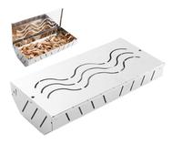 Boîte À Fumée Pour Gril Boîte À Charbon Couverte Pour Saveur Fumée Au | Plateau Fumoir Accessoire Pour Gril Au Charbon, Infuseur De Saveur Pour Viande En Extérieur, Cuisson Fumée