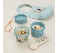 Boîte à goûter double petit Tiny farm Bleu