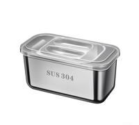 Boîte à goûter en acier inoxydable 304 de qualité supérieure avec couvercle transparent, 3600 ml empilable pour la maison et la cuisine