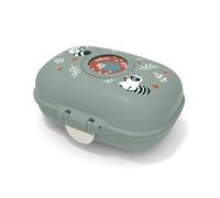 monbento - Boîte à Goûter Enfant MB Gram Raccoon - Snack Box pour Fille et Garçon - Idéal Pour Ecole ou Parc - Sans BPA - Durable et Sûre - Motif Raton Laveur - Vert