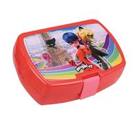 FUN HOUSE 006082 Miraculous Ladybug Boite GOUTER pour Enfant H.6,5 X L.17 X P.13,5 CM, Rouge, Normale