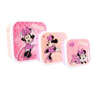 Boîte À Goûter Fille Minnie Fresh Bites En Pvc ? Lot De 3 Boîtes Minnie Multicolore TU