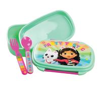 Boîte À Goûter Gabby Et La Maison Magique Avec Couverts, Pvc Étanche Vert TU