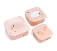 Boîte à goûter lot de 3 Tiny farm Rose