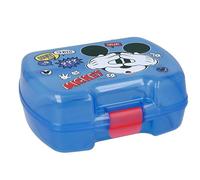 Boite à Goûter - MICKEY MOUSE - Plastique Ultra Solide - Bleu Ciel - Enfant - Lave-Vaisselle Compatible