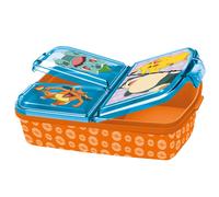 Boîte À Goûter Pokémon - Pvc 4 Compartiments, Couvercle À Charnière Orange TU