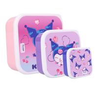 Boite À Goûter Sanrio Kuromi Fresh Bites Lot De 3 En Pvc Carrées Multicolore TU