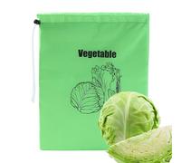 Boîte à laitue pour réfrigérateur - Sacs en polyester pour fruits et légumes frais | Pochette alimentaire de 30 g avec cordon de serrage, feuille d'aluminium intégrée pour appartement, camping