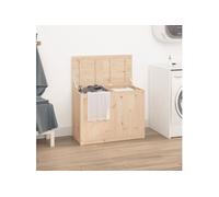 vidaXL Coffre à linge 88,5x44x66 cm pin massif