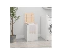 vidaXL Coffre à linge blanc 44x44x66 cm pin massif 823565