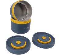 Boîte à lunch Bento ronde avec couvercle Sac étanche en acier inoxydable de grande capacité facile à nettoyer pour le bureau 3 Boîte sans danger pour le four à micro-ondes
