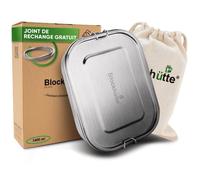 Blockhütte Boite a Gouter en Inox avec 3 Compartiments I 1400ml I Lunch Box Inox, Bento Lunch Box Enfant et Adulte Hermétique I Boite à Gouter avec 2 cloisons I Lunchbox pour l'école ou travail