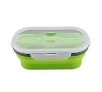 Boîte à Lunch, Boîte à Fruits de Pique-nique en Silicone, Boîte à Lunch Bento avec Fourchette, Récipient Extensible Télescopique Pliable, Boîte à Bento Résistante aux Hautes Températures pour le Déjeu