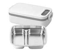 Boîte À Lunch Chauffante, Chauffe-plats Sans Fil, Rechargeable 12 000 MAh | Batterie Intégrée, Minuterie Intelligente, Arrêt Automatique, Récipient À Repas Portable Pour Voiture, Camion, Bureau,