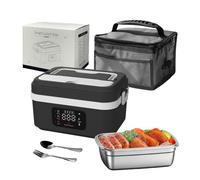 Boîte à Lunch Chauffante Sans Fil 1000 ml 6 Niveaux de Température, Minuterie, Maintien au Chaud pour Bureau, Camping et Voiture