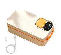 Boîte À Lunch Chauffante Sans Fil | Chauffe-plats Rechargeable Avec 4 Régla | Boîte À Déjeuner Sans Fil, Chauffe-aliments Pour Hommes Et Femmes, Travail, École, En Plein Air, Bureau, Camping, Piqu