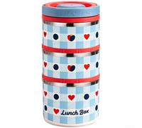 Boîte à lunch isotherme à 3 couches en acier étanche 1310 ml | Acier inoxydable 304 garde les aliments au chaud Compartiments étanches Poignée portable Comprend cuillère et tasse