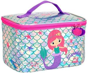 Boîte à lunch PERLETTI Licorne Sirène pour enfants - Sac à lunch pour petites filles Rose Argent - Boîte à lunch isotherme 5 L, souple, pour les tout-petits et les élèves du primaire - 15 x 23 x 15 cm