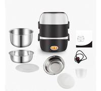 Boîte à lunch portable 200 W en acier inoxydable à 3 couches, chauffante et isolante, pour réchauffer le riz