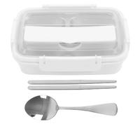 Boîte à lunch portable à 4 compartiments en acier inoxydable 304 pour lécole et le bureau blanche