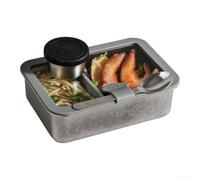 Boîte à Lunch pour titane Pur Micro-ondes Diviseur Silicone Boîte(1250ml)