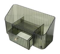 Boîte à Maquillage Verte à Tiroir, Organiseur Ps Abs Multi-compartiments | Rangement de Comptoir, Accès par Tiroir, Tri des Cosmétiques, Bijoux, Style Élégant pour Salle de Bain