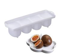 Boîte à marinade souple à 4 grilles pour œufs à la coque avec couvercle | boîte à œufs marinés, infuseur à thé à surélevé, ensemble de rangement de marinade sans BPA, accessoire de cuisine pour