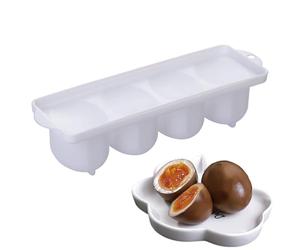 Boîte à marinade souple à 4 grilles pour œufs à la coque avec couvercle | boîte à œufs marinés, infuseur à thé à surélevé, ensemble de rangement de marinade sans BPA, accessoire de cuisine pour