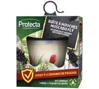 Boîte à mouches écologique avec 3 appâts