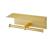 Boîte à Mouchoirs Alu Perçage Salle de Bain Boîte à Mouchoirs | perçage, fort, préserve les murs, pour idéal locataires, installation rapide pour en minutes(AK66 Gold (Dual))