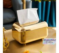 Boîte à mouchoirs de style nordique, une création électroplaquée, simple et élégante, très attrayante. Accessoire pour la maison, la table, la décoration de la maison, l'organisation et le rangement d