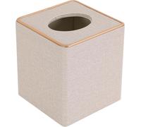 Boîte à mouchoirs - Distributeur - Fond magnétique - Carré - 13,5×13,5×14,5 cm - Blanc cassé