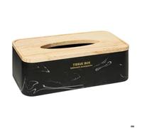 Boîte à mouchoirs ""Léa"" noir effet marbre - 5five